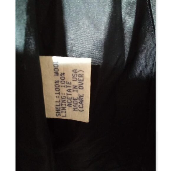 Neiman Marcus Vintage Wool Double Breasted Waist Tie Pea Coat Size 10 - Picture 7 of 7